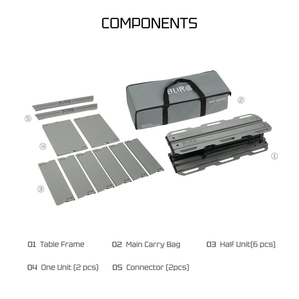 5-unit IGT Modular Table | Lightweight Aluminum Outdoor Table